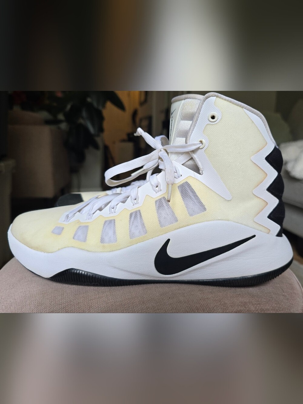 Nike Zoom Hyperdunk 2016 Men's 11.5 White Black Basketball Shoes - Picture 2 of 6
